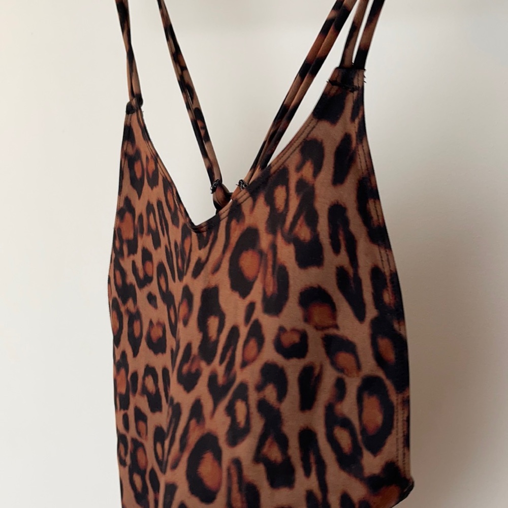 Racer Back One Piece in Leopard Print